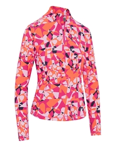 Солнцезащитный топ с геометрическим цветочным принтом, розовый Callaway apparel