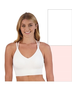 Комплект из 2 бесшовных бюстгальтеров без косточек на легкой подкладке для юниоров 51-038P2, цвет White And Dream Cloud So