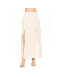 Женская макси-юбка-карандаш Sansa с боковым разрезом, цвет Almond Alexia admor