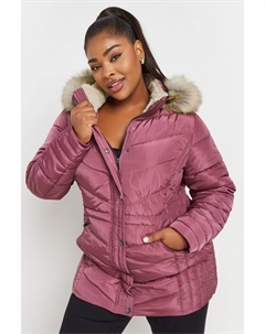 Утепленное короткое пальто, розовый Yours curve