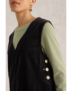 Платье пинни из кленового шнура, черный White stuff