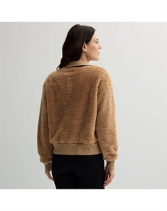 Женский уютный пуловер на молнии, цвет Olympic Green Sonoma goods for life