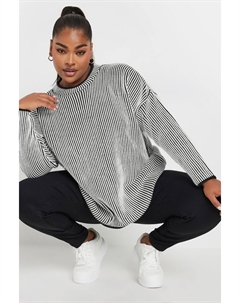 Ограниченный трикотажный джемпер, черный Yours curve