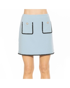 Женская мини-юбка Sunday с вышивкой по краям, цвет Halogen Blue Alexia admor