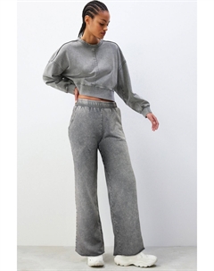 100% хлопок широкие брюки спортивные с отделкой швами джоггеры, серый Next