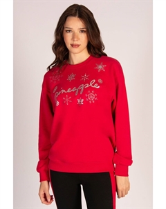 Женская толстовка со снежинками, красный Pineapple
