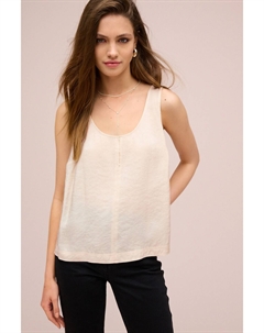 Топ без рукавов с круглым вырезом, экрю Next