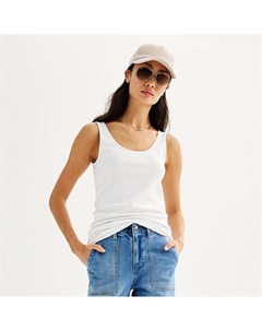 Женская многослойная майка-туника на каждый день, цвет Vital White Sonoma goods for life