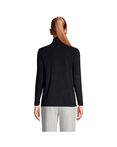 Женский флисовый пуловер с молнией четверти Lands End, цвет Brown Animal Spots Lands' end