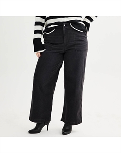 Широкие брюки больших размеров Utility, цвет Black Wash Sonoma goods for life