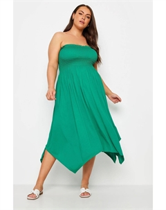 Платье миди со сборками, зеленый Yours curve