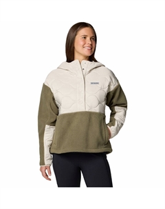 Женский флисовый пуловер с капюшоном Cloud Point, цвет Dark Stone Stone Green Columbia