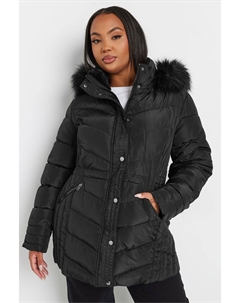 Утепленное короткое пальто, черный Yours curve