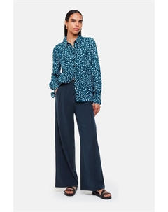 Рубашка с леопардовым принтом пастельных тонов, синий Whistles