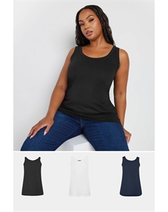 Базовые жилеты Core, 3 шт в упаковке, черный Yours curve