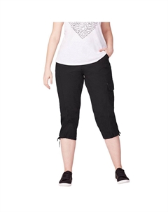 - женские капри карго стрейч больших размеров, черный Ellos