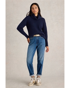 Прекрасный джемпер в рубчик, синий White stuff