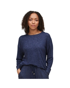 - женский свободный топ больших размеров с мраморным узором, цвет Marled Navy Ellos