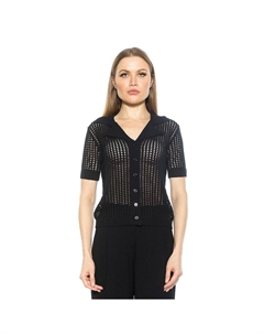 Женский топ на пуговицах крючком Josi, черный Alexia admor