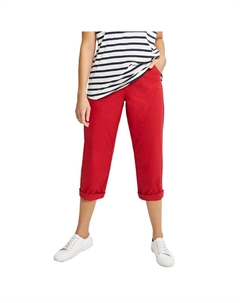 Женские капри больших размеров со швами, цвет Chili Red Ellos