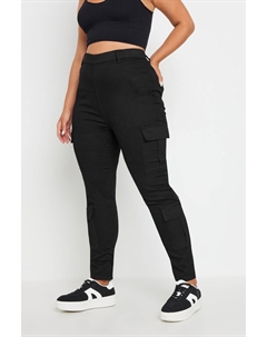 Джинсы с карманами карго, черный Yours curve