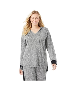 Женский топ из джерси с капюшоном больших размеров, цвет Heather Charcoal Dreams & co.