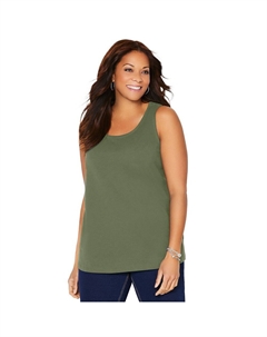 Женская майка Caterinas размера плюс Petite Suprema, цвет Olive Green Catherine's