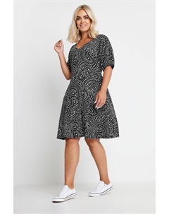 Платье с рукавами фонариками, черный Yours curve