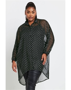 Рубашка с металлическим экстремальным вырезом на спине, черный Yours curve