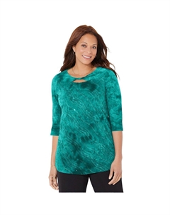 Женский топ больших размеров со звездами, цвет Waterfall Catherine's