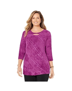 Женский топ больших размеров со звездами, цвет Berry Pink Catherine's