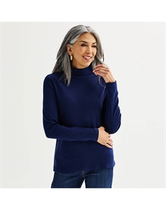 Женский топ с длинным рукавом Essential, темно-синий Croft & barrow