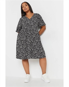 Платье трансформер с коротким рукавом и реглан, черный Yours curve