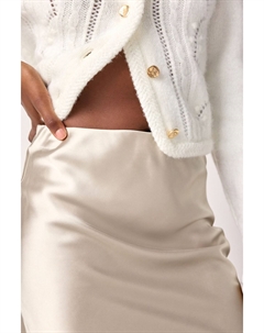 Атласная юбка миди, золотой Next