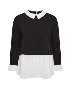 2 в 1 рубашка сверху, черный Yours curve