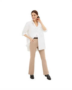 Женские классические эластичные чиносы больших размеров, цвет New Khaki Ellos