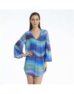 Женская купальная туника с v-образным вырезом, цвет Aqua Jordan taylor