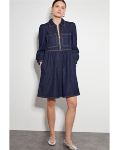 Джинсовое мини платье рубашка Adeena, синий Monsoon