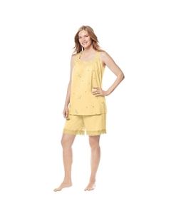 Женская короткая пижама больших размеров из 2 предметов, цвет Banana Dreams & co.