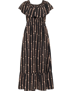 Платье Maxi Mit Allover Print, черный Faina