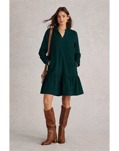 Платье из вельвета Дарья, зеленый White stuff