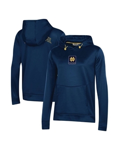 Женский темно-синий пуловер с капюшоном Notre Dame Fighting Irish 2023 Sideline Performance, цвет Ntd Navy Under armour