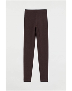 Леггинсы из хлопкового джерси, коричневый H&m