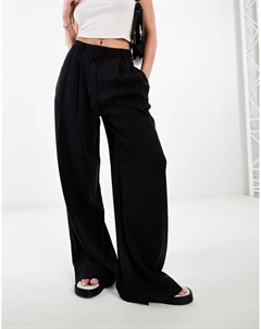 Черные свободные широкие брюки Asos