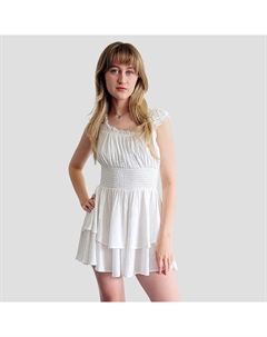 Женская крестьянская туника больших размеров Ellos с завязками на воротнике, цвет Pearl Grey Lumberjack