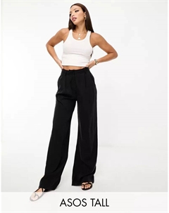 Черные свободные широкие брюки Tall Asos