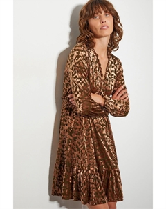 Мини платье Ali Devore с леопардовым принтом, зеленый Monsoon