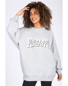 Толстовка с логотипом большого размера, серый Pineapple