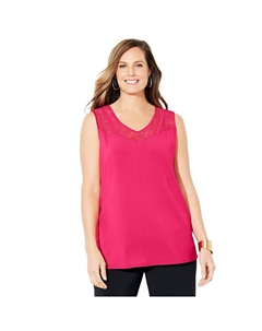 Женская кружевная майка Caterinas больших размеров в любом стиле, цвет Pink Burst Catherine's