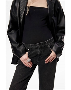 Прямые обычные джинсы, черный H&m